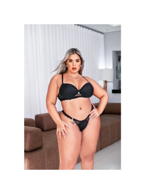 imagem do produto Conjunto De Renda Com Bojo Plus Size Garota Veneno