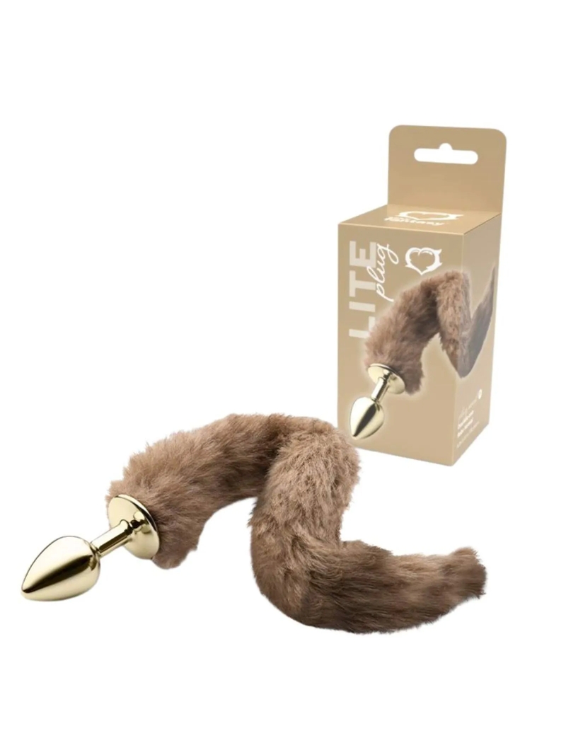Plug Anal Dourado Tamanho P Com Rabo Sexy Fantasy
